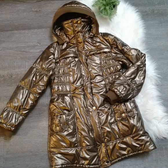 Vintage Bronze metallic puffy jacket Size Small - Picture 1 of 7